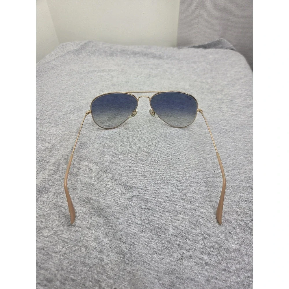 Authentic Ray-Ban Aviator Gold Frame Blue Lens 58 14 Vintage Sunglasses Mens